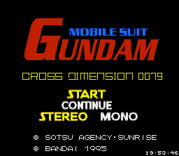 Kidou Senshi Gundam - Cross Dimension 0079 Title Screen